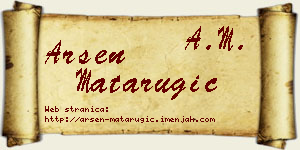 Arsen Matarugić vizit kartica